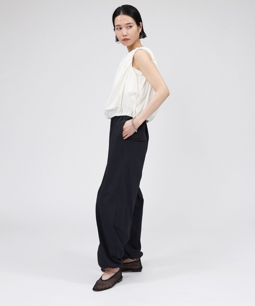 BABYLONE(バビロン)の「撥水ドロストノースリブラウス(シャツ/ブラウス・レディース・ホワイト/ブラック・フリー)」の12枚目の写真