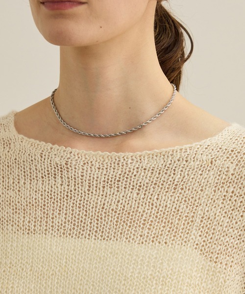 ROPE'(ロペ)の「【洗える】スラブリネン ボートネックプルオーバー(ニット/セーター・レディース・ターコイズブルー/ベージュ/ホワイト・FREE)」の22枚目の写真