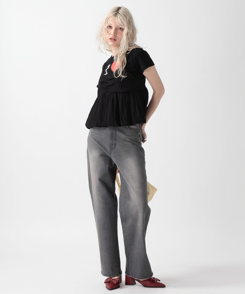 FOREVER 21（フォーエバー トゥエンティーワン）の「【2025SS】ペプラムバルーンチュニック（キャミソール・レディース・ブラック/オフホワイト/グリーン・FREE）」の13枚目の写真