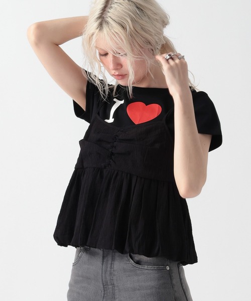 FOREVER 21（フォーエバー トゥエンティーワン）の「【2025SS】ペプラムバルーンチュニック（キャミソール・レディース・ブラック/オフホワイト/グリーン・FREE）」の16枚目の写真