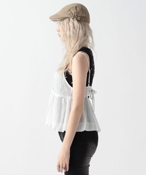 FOREVER 21（フォーエバー トゥエンティーワン）の「【2025SS】ペプラムバルーンチュニック（キャミソール・レディース・ブラック/オフホワイト/グリーン・FREE）」の19枚目の写真