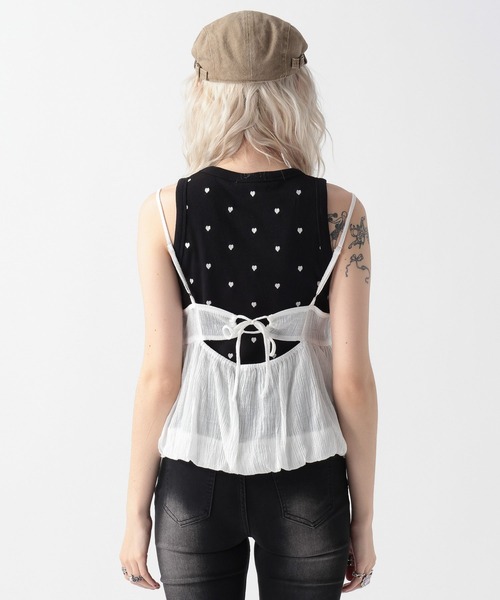 FOREVER 21（フォーエバー トゥエンティーワン）の「【2025SS】ペプラムバルーンチュニック（キャミソール・レディース・ブラック/オフホワイト/グリーン・FREE）」の20枚目の写真