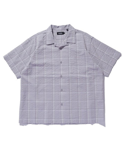 XLARGE（エクストララージ）の「EMBROIDERED S/S PLAID SHIRT（シャツ/ブラウス・メンズ・ネイビー/グレー・XL/L/M/S）」の2枚目の写真