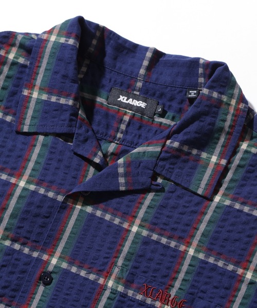 XLARGE（エクストララージ）の「EMBROIDERED S/S PLAID SHIRT（シャツ/ブラウス・メンズ・ネイビー/グレー・XL/L/M/S）」の10枚目の写真