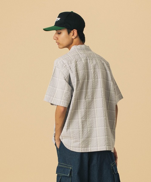XLARGE（エクストララージ）の「EMBROIDERED S/S PLAID SHIRT（シャツ/ブラウス・メンズ・ネイビー/グレー・XL/L/M/S）」の6枚目の写真