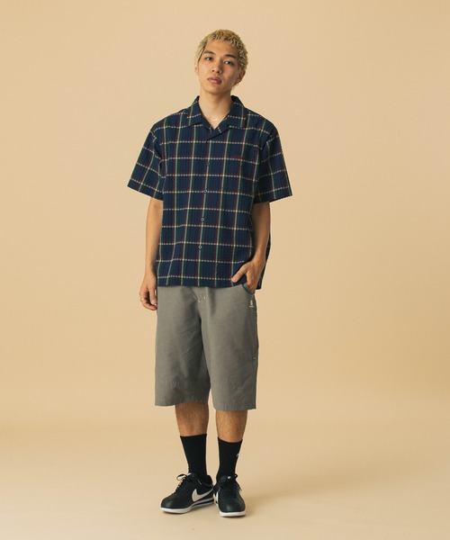 XLARGE（エクストララージ）の「EMBROIDERED S/S PLAID SHIRT（シャツ/ブラウス・メンズ・ネイビー/グレー・XL/L/M/S）」の3枚目の写真