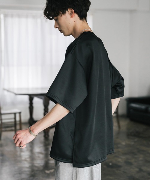 Rocky Monroe（ロッキーモンロー）の「接触冷感 オーバーサイズサイドスリットダンボール半袖クルーネックTシャツ（Tシャツ/カットソー・メンズ・ブラック/ネイビー/グレー/チャコール/ホワイト・XL/M/L）」の13枚目の写真