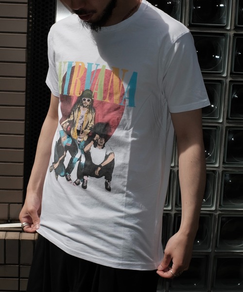 NIRVANA（ニルヴァーナ）の「THRIFTY LOOK スリフティルック / "NIRVANA"TEE（Tシャツ/カットソー・メンズ・ホワイト・X-LARGE/MEDIUM/LARGE）」の2枚目の写真