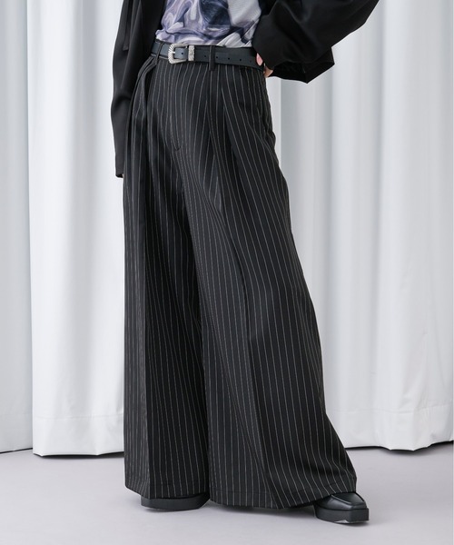 Ellno Loset(エルノロゼット)の「ストライプワイドバギーパンツ(その他パンツ・メンズ・ブラック/ネイビー・X-SMALL/MEDIUM/LARGE/SMALL)」の18枚目の写真