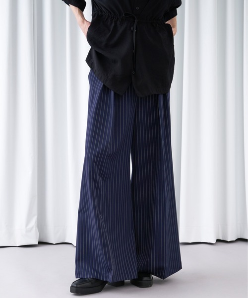 Ellno Loset(エルノロゼット)の「ストライプワイドバギーパンツ(その他パンツ・メンズ・ブラック/ネイビー・X-SMALL/MEDIUM/LARGE/SMALL)」の10枚目の写真