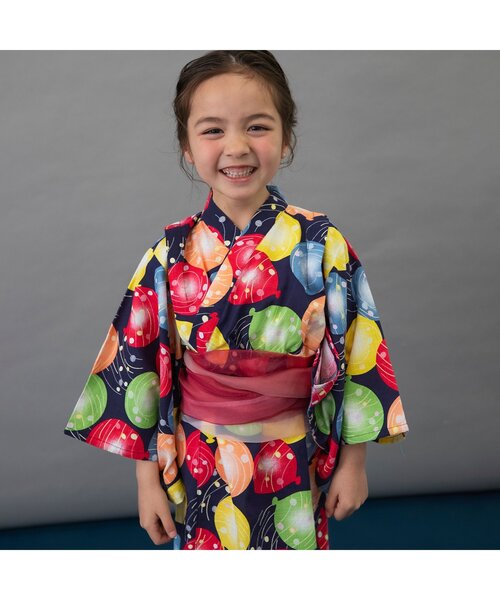 BREEZE（ブリーズ）の「【すっぽり着られる】Girls浴衣_帯つき_ジュニア対応（浴衣・キッズ・レッド/ネイビー・100/110/120/130/140）」の11枚目の写真
