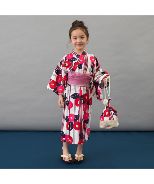 BREEZE（ブリーズ）の「【すっぽり着られる】Girls浴衣_帯つき_ジュニア対応（浴衣・キッズ・レッド/ネイビー・100/110/120/130/140）」の16枚目の写真