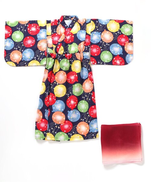 BREEZE（ブリーズ）の「【すっぽり着られる】Girls浴衣_帯つき_ジュニア対応（浴衣・キッズ・レッド/ネイビー・100/110/120/130/140）」の21枚目の写真