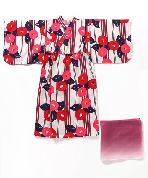 BREEZE（ブリーズ）の「【すっぽり着られる】Girls浴衣_帯つき_ジュニア対応（浴衣・キッズ・レッド/ネイビー・100/110/120/130/140）」の22枚目の写真