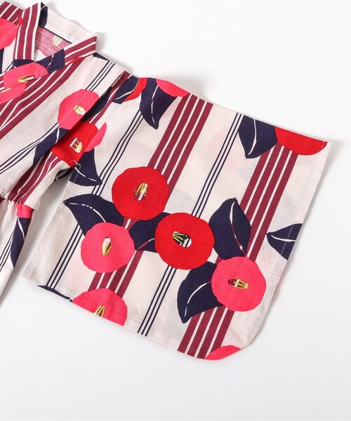 BREEZE（ブリーズ）の「【すっぽり着られる】Girls浴衣_帯つき_ジュニア対応（浴衣・キッズ・レッド/ネイビー・100/110/120/130/140）」の6枚目の写真