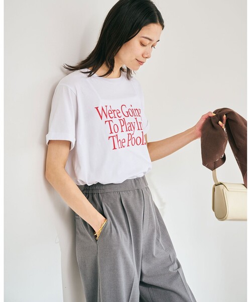 【WEB限定カラーあり】ロゴプリントT≪手洗い可能≫ SHIPS tシャツ 「WEB限定」「手洗い可能」フラワー 箔 プリント