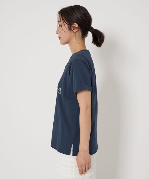 【WEB限定カラーあり】ロゴプリントT≪手洗い可能≫ SHIPS tシャツ 「WEB限定」「手洗い可能」フラワー 箔 プリント