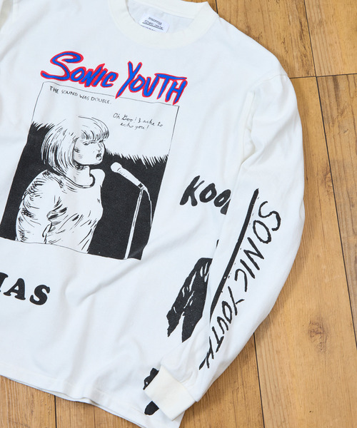 sonic youth(ソニックユース)の「Insonnia Projects インソニアプロジェクツ / MULTI PRINT LS TEE TYPE-B SONIC YOUTH ソニックユース マルチプリントビッグシルエットプリントロンT バンドT / IP-SY-022(Tシャツ/カットソー・メンズ・ブラック/ホワイト・1/2/3)」の2枚目の写真
