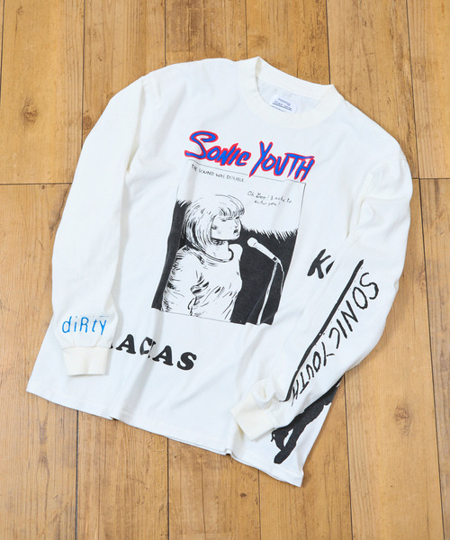 sonic youth(ソニックユース)の「Insonnia Projects インソニアプロジェクツ / MULTI PRINT LS TEE TYPE-B SONIC YOUTH ソニックユース マルチプリントビッグシルエットプリントロンT バンドT / IP-SY-022(Tシャツ/カットソー・メンズ・ブラック/ホワイト・1/2/3)」の3枚目の写真