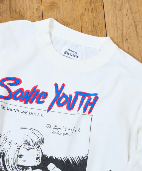sonic youth(ソニックユース)の「Insonnia Projects インソニアプロジェクツ / MULTI PRINT LS TEE TYPE-B SONIC YOUTH ソニックユース マルチプリントビッグシルエットプリントロンT バンドT / IP-SY-022(Tシャツ/カットソー・メンズ・ブラック/ホワイト・1/2/3)」の4枚目の写真