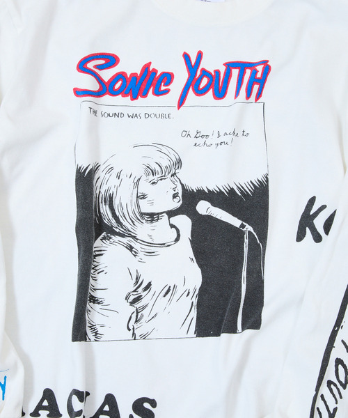 sonic youth(ソニックユース)の「Insonnia Projects インソニアプロジェクツ / MULTI PRINT LS TEE TYPE-B SONIC YOUTH ソニックユース マルチプリントビッグシルエットプリントロンT バンドT / IP-SY-022(Tシャツ/カットソー・メンズ・ブラック/ホワイト・1/2/3)」の5枚目の写真