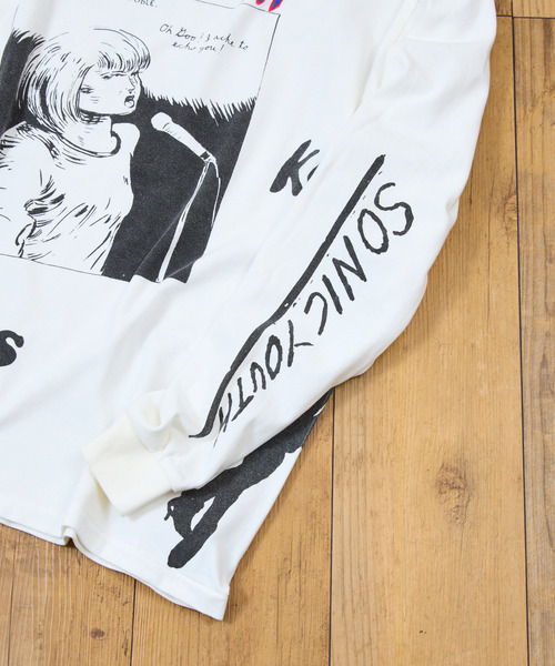 sonic youth(ソニックユース)の「Insonnia Projects インソニアプロジェクツ / MULTI PRINT LS TEE TYPE-B SONIC YOUTH ソニックユース マルチプリントビッグシルエットプリントロンT バンドT / IP-SY-022(Tシャツ/カットソー・メンズ・ブラック/ホワイト・1/2/3)」の6枚目の写真