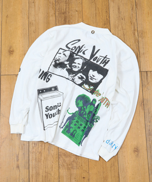 sonic youth(ソニックユース)の「Insonnia Projects インソニアプロジェクツ / MULTI PRINT LS TEE TYPE-B SONIC YOUTH ソニックユース マルチプリントビッグシルエットプリントロンT バンドT / IP-SY-022(Tシャツ/カットソー・メンズ・ブラック/ホワイト・1/2/3)」の11枚目の写真