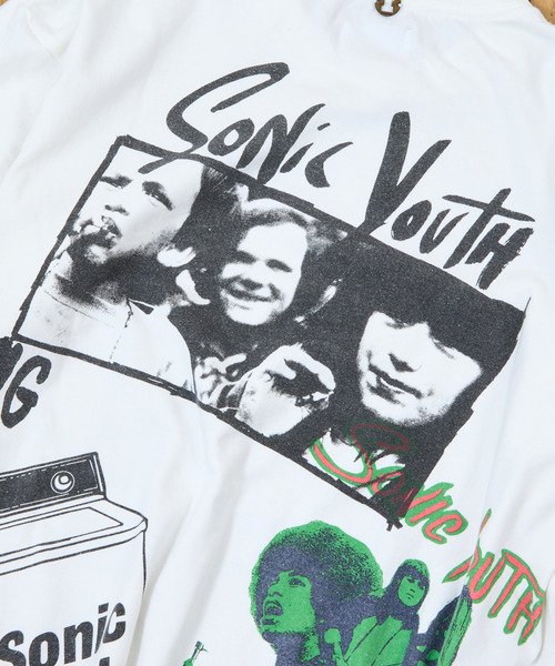 sonic youth(ソニックユース)の「Insonnia Projects インソニアプロジェクツ / MULTI PRINT LS TEE TYPE-B SONIC YOUTH ソニックユース マルチプリントビッグシルエットプリントロンT バンドT / IP-SY-022(Tシャツ/カットソー・メンズ・ブラック/ホワイト・1/2/3)」の12枚目の写真