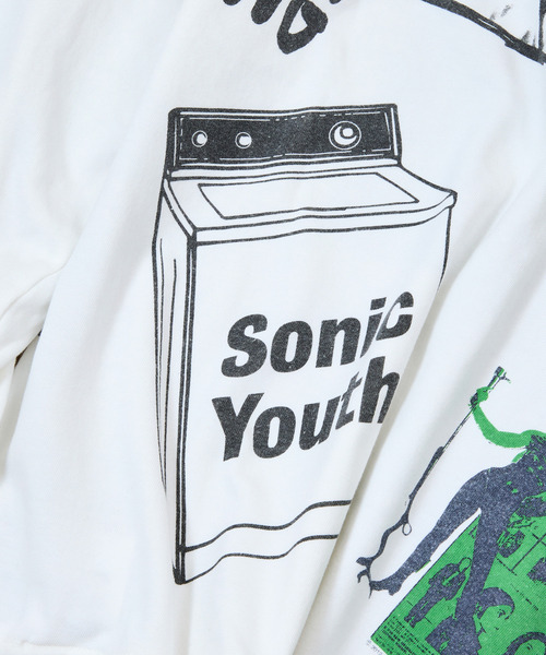 sonic youth(ソニックユース)の「Insonnia Projects インソニアプロジェクツ / MULTI PRINT LS TEE TYPE-B SONIC YOUTH ソニックユース マルチプリントビッグシルエットプリントロンT バンドT / IP-SY-022(Tシャツ/カットソー・メンズ・ブラック/ホワイト・1/2/3)」の14枚目の写真