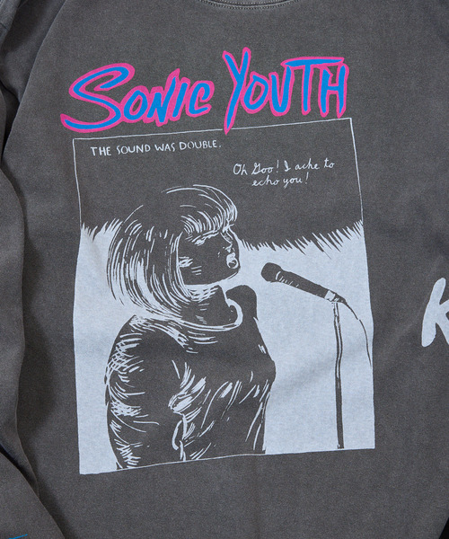 sonic youth(ソニックユース)の「Insonnia Projects インソニアプロジェクツ / MULTI PRINT LS TEE TYPE-B SONIC YOUTH ソニックユース マルチプリントビッグシルエットプリントロンT バンドT / IP-SY-022(Tシャツ/カットソー・メンズ・ブラック/ホワイト・1/2/3)」の22枚目の写真