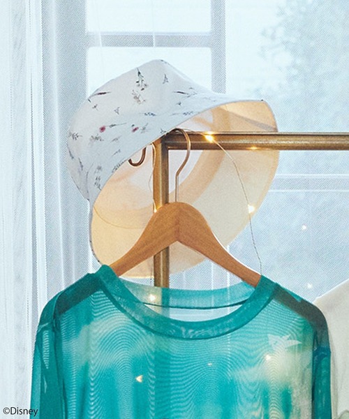 earth music&ecology（アースミュージックアンドエコロジー）の「Tinker Bell/フラワーバケットハット（ハット・レディース・ホワイト/ライトグリーン・FREE）」の3枚目の写真