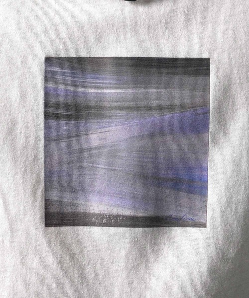 Confirm(コンファーム)の「アブストラクト絵画 フロントプリント 半袖Tシャツ メンズ レディース(Tシャツ/カットソー・メンズ・ホワイト系その他/ブラウン/ネイビー/ブラック/ホワイト/ブラック系その他・L/M)」の7枚目の写真