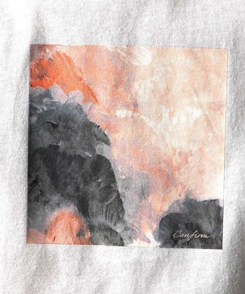 Confirm(コンファーム)の「アブストラクト絵画 フロントプリント 半袖Tシャツ メンズ レディース(Tシャツ/カットソー・メンズ・ホワイト系その他/ブラウン/ネイビー/ブラック/ホワイト/ブラック系その他・L/M)」の10枚目の写真