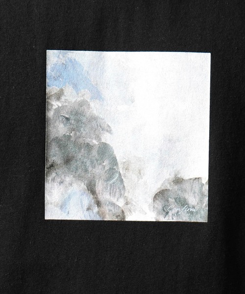 Confirm(コンファーム)の「アブストラクト絵画 フロントプリント 半袖Tシャツ メンズ レディース(Tシャツ/カットソー・メンズ・ホワイト系その他/ブラウン/ネイビー/ブラック/ホワイト/ブラック系その他・L/M)」の11枚目の写真