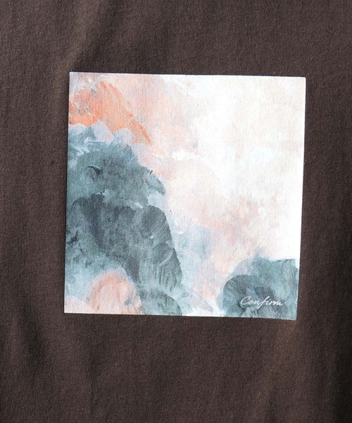 Confirm(コンファーム)の「アブストラクト絵画 フロントプリント 半袖Tシャツ メンズ レディース(Tシャツ/カットソー・メンズ・ホワイト系その他/ブラウン/ネイビー/ブラック/ホワイト/ブラック系その他・L/M)」の12枚目の写真