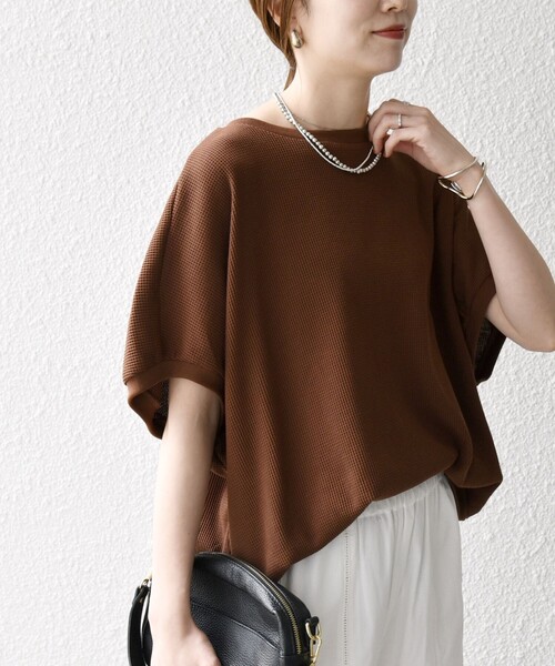 SHIPS for women / シップスウィメン SHIPS any:〈洗濯機可能〉ワッフル ワイド コクーン ドルマン TEE SHIPS any:〈洗濯機可能〉ワッフル ワイド コクーン ドルマン