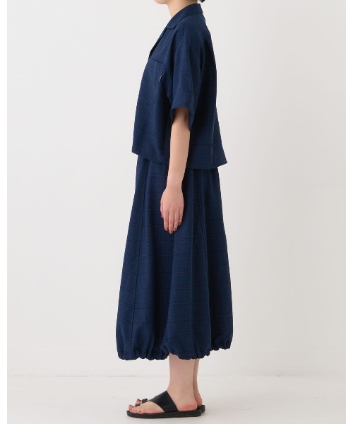 新品　THOUSAND MILE サウザンドマイル　バルーン　スカート　ブラック セール】【THOUSAND MILE】BALLOON SKIRT SEERSUCKER バルーン