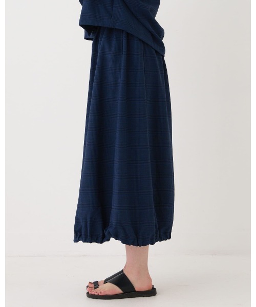 新品　THOUSAND MILE サウザンドマイル　バルーン　スカート　ブラック セール】【THOUSAND MILE】BALLOON SKIRT SEERSUCKER バルーン
