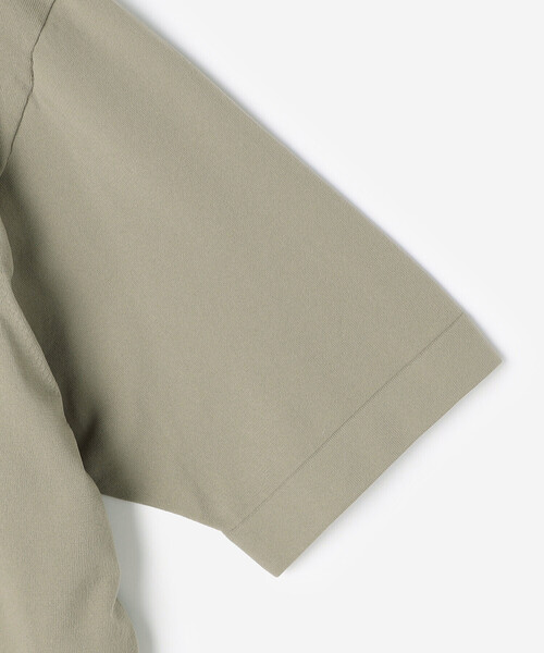 GYMPHLEX（ジムフレックス）の「Gymphlex | ポリエステルニット 半袖ポロニットプルオーバー MEN（ポロシャツ・メンズ・グレイッシュベージュ/ブラック・L/M）」の10枚目の写真