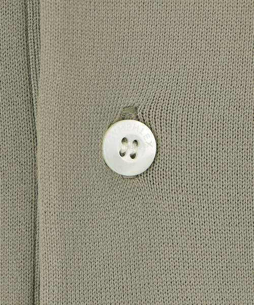 GYMPHLEX（ジムフレックス）の「Gymphlex | ポリエステルニット 半袖ポロニットプルオーバー MEN（ポロシャツ・メンズ・グレイッシュベージュ/ブラック・L/M）」の12枚目の写真