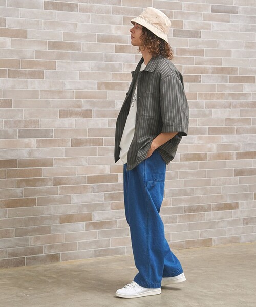 J.PRESS YORK STREET(ジェイプレスヨークストリート)の「【UNISEX】コットンリネンハーフスリーブシャツ ブルゾン(ブルゾン・メンズ・グレー系1/ブラック系2・SMALL/MEDIUM/LARGE)」の9枚目の写真