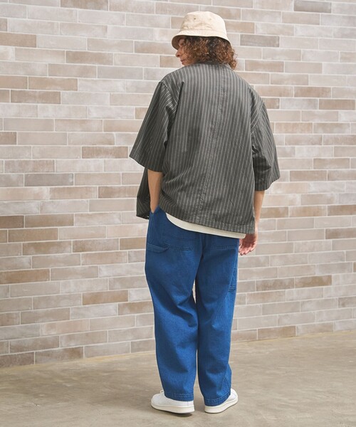 J.PRESS YORK STREET(ジェイプレスヨークストリート)の「【UNISEX】コットンリネンハーフスリーブシャツ ブルゾン(ブルゾン・メンズ・グレー系1/ブラック系2・SMALL/MEDIUM/LARGE)」の10枚目の写真