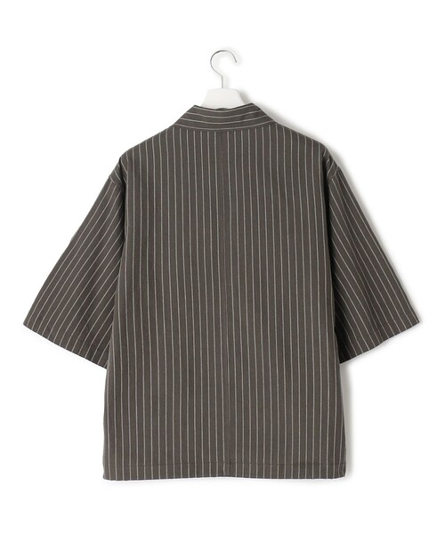 J.PRESS YORK STREET(ジェイプレスヨークストリート)の「【UNISEX】コットンリネンハーフスリーブシャツ ブルゾン(ブルゾン・メンズ・グレー系1/ブラック系2・SMALL/MEDIUM/LARGE)」の12枚目の写真