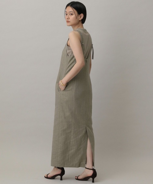 A part by（アパートバイ）の「グリッターリネンジャンスカ（ジャンパースカート・レディース・ライトベージュ・FREE）」の8枚目の写真