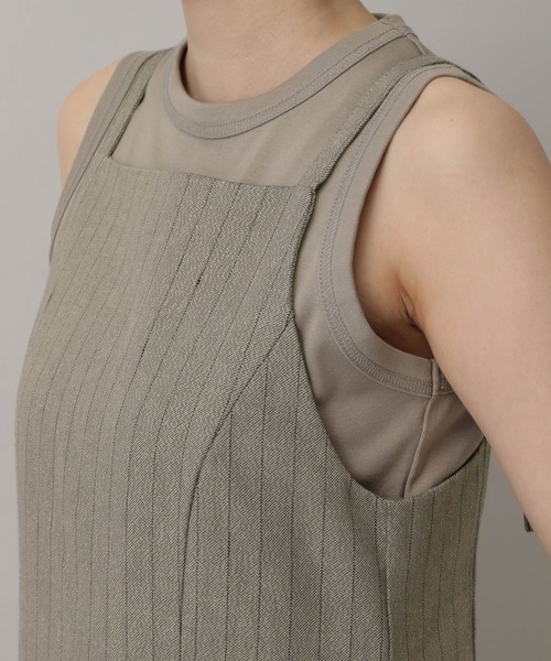 A part by（アパートバイ）の「グリッターリネンジャンスカ（ジャンパースカート・レディース・ライトベージュ・FREE）」の13枚目の写真