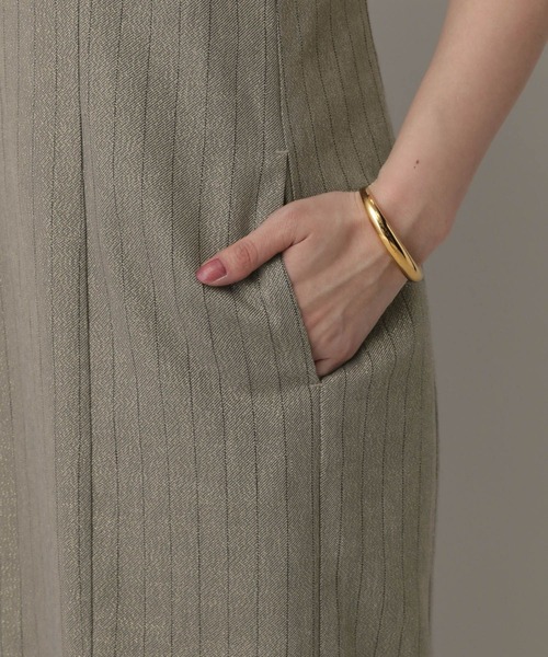 A part by（アパートバイ）の「グリッターリネンジャンスカ（ジャンパースカート・レディース・ライトベージュ・FREE）」の14枚目の写真