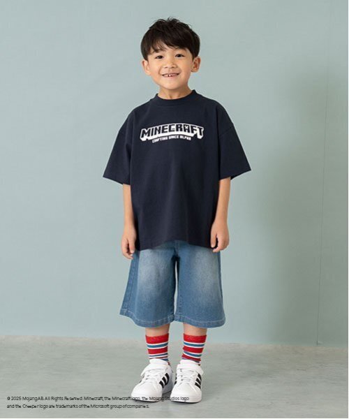 and D. petit main（アンドディープティマイン）の「【マインクラフト】KIDSアイコンTEE（Tシャツ/カットソー・キッズ・ネイビー/オフホワイト・110cm/140cm/150cm/100cm/120cm/130cm）」の7枚目の写真
