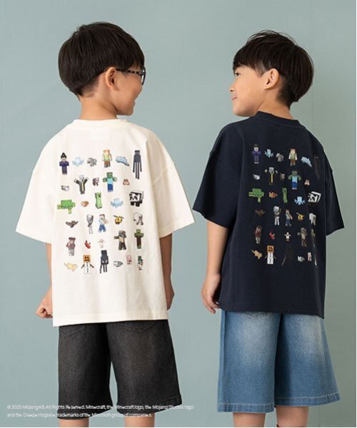 and D. petit main（アンドディープティマイン）の「【マインクラフト】KIDSアイコンTEE（Tシャツ/カットソー・キッズ・ネイビー/オフホワイト・110cm/140cm/150cm/100cm/120cm/130cm）」の10枚目の写真