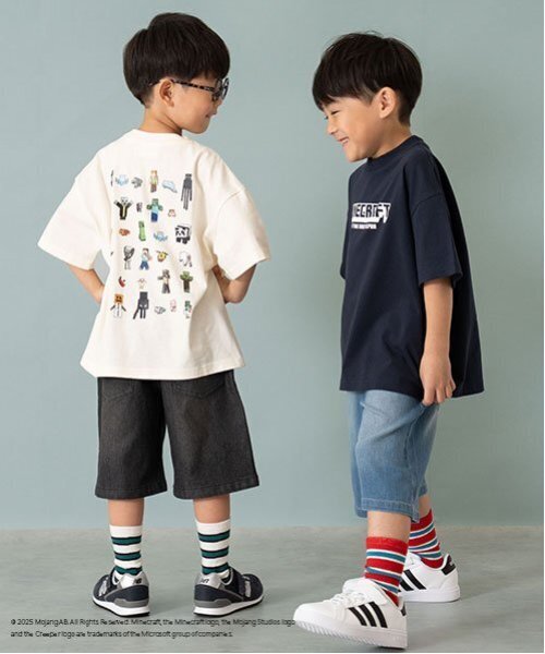 and D. petit main（アンドディープティマイン）の「【マインクラフト】KIDSアイコンTEE（Tシャツ/カットソー・キッズ・ネイビー/オフホワイト・110cm/140cm/150cm/100cm/120cm/130cm）」の12枚目の写真