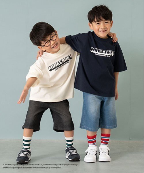 and D. petit main（アンドディープティマイン）の「【マインクラフト】KIDSアイコンTEE（Tシャツ/カットソー・キッズ・ネイビー/オフホワイト・110cm/140cm/150cm/100cm/120cm/130cm）」の13枚目の写真